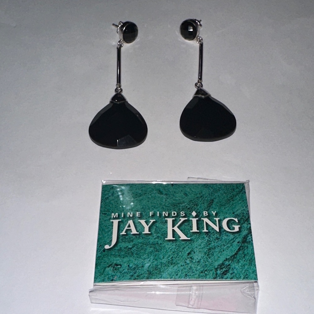 Jay King Elegant Black Teardrop Earrings